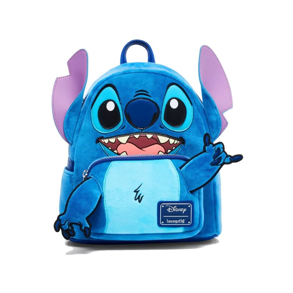 Loungefly Disney Lilo & Stitch Figural Fuzzy Stitch Mini Backpack